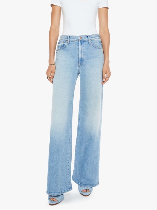 MOTHER Denim - MOTHER Light Blue Wide-Leg High-Rise Jeans